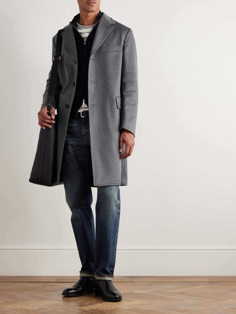 SLOWEAR Incotex Montedoro Brushed Wool-Blend Coat